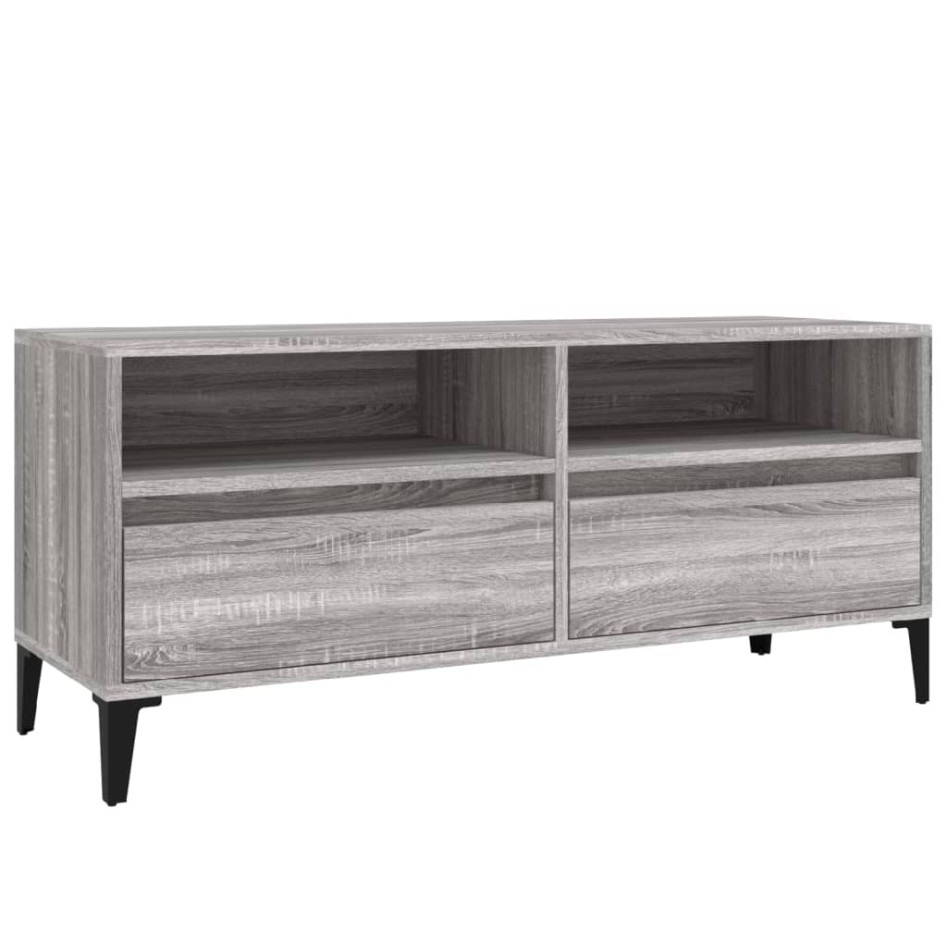 Mueble de TV madera contrachapada gris Sonoma 100x34,5x44,5