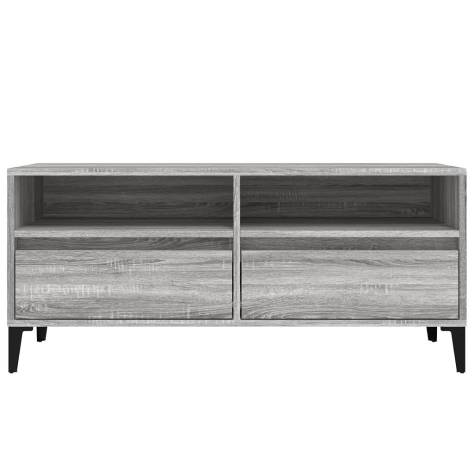 Mueble de TV madera contrachapada gris Sonoma 100x34,5x44,5