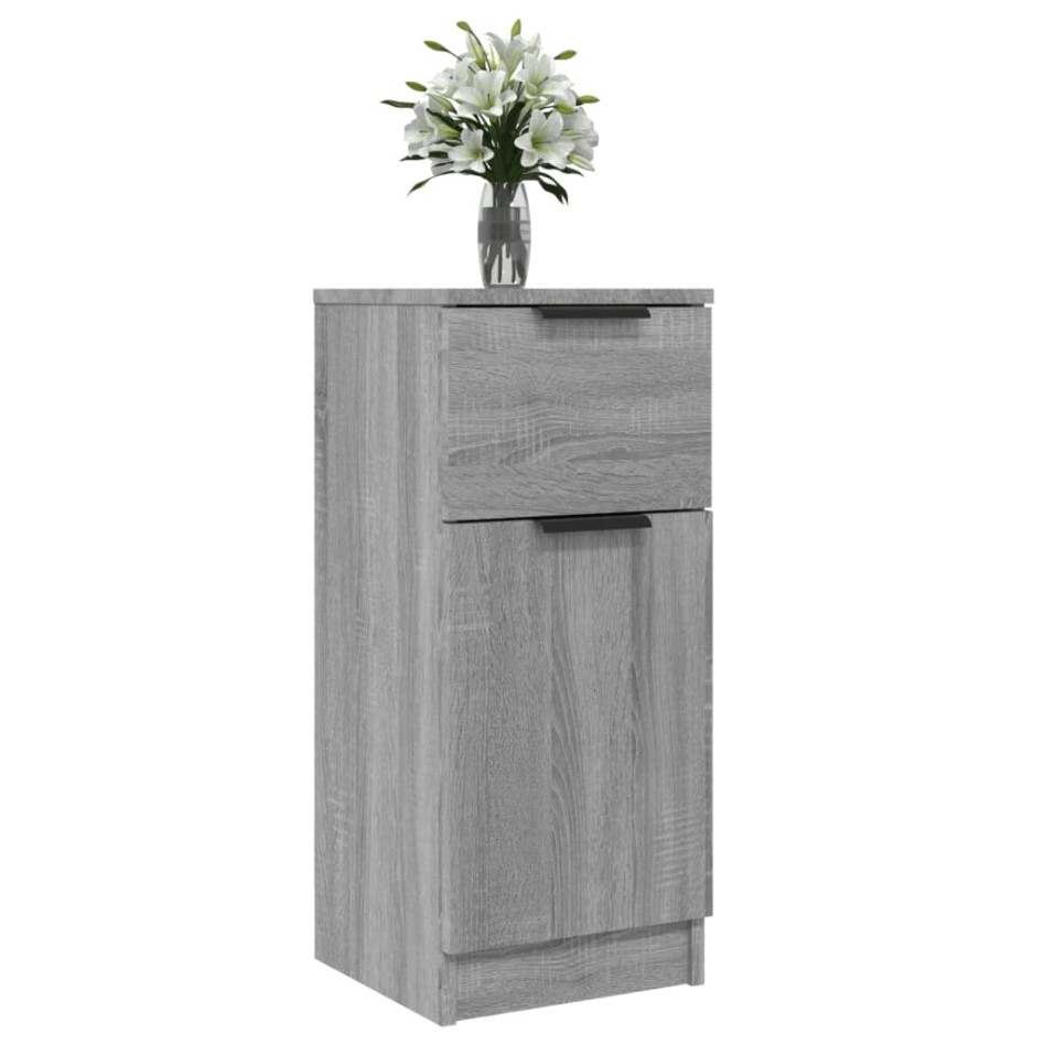 Aparador de madera contrachapada gris Sonoma 30x30x70