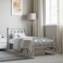 Estructura cama sin colchón con estribo metal blanco 75x190