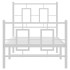 Estructura cama sin colchón con estribo metal blanco 75x190