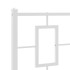 Estructura cama sin colchón con estribo metal blanco 75x190