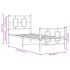 Estructura cama sin colchón con estribo metal blanco 75x190