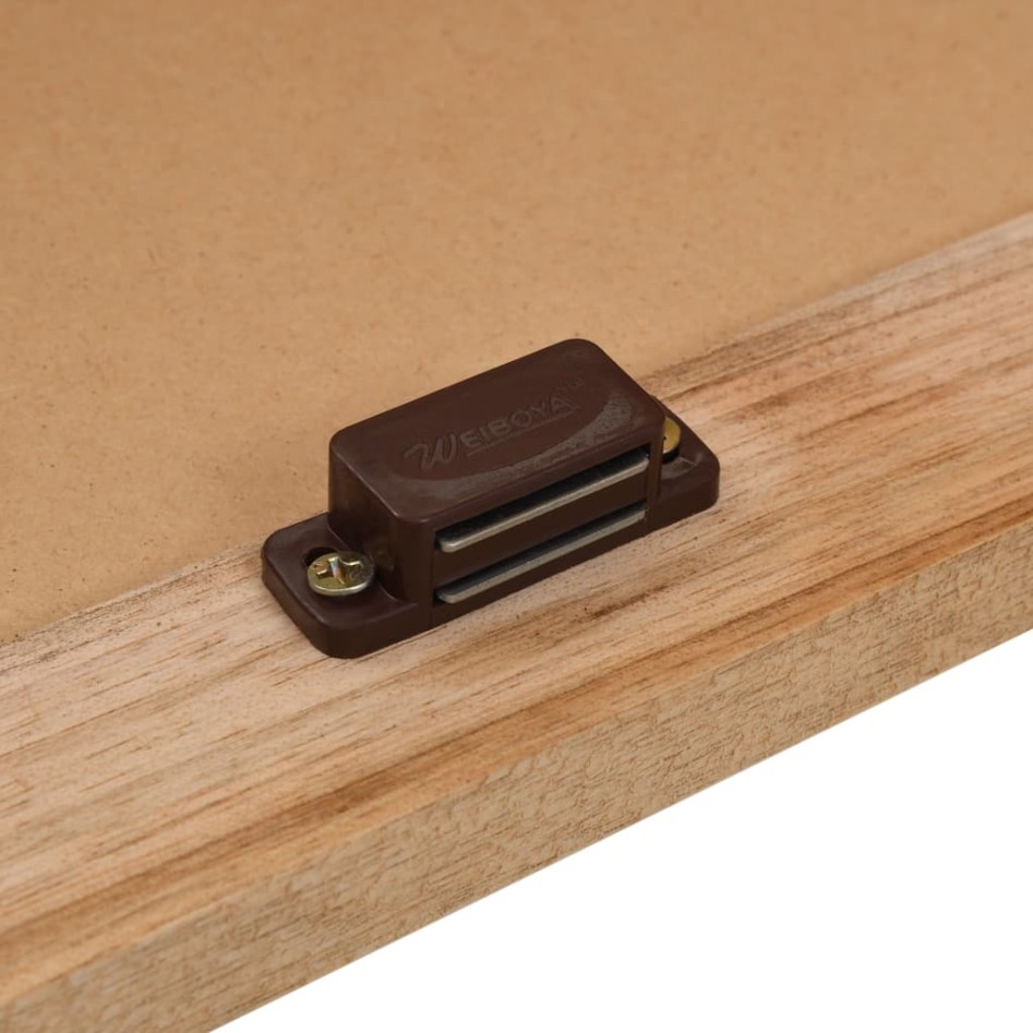 Mueble de lavabo madera maciza de nogal 66x29x61