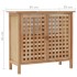 Mueble de lavabo madera maciza de nogal 66x29x61