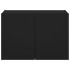 Mueble de TV de pared con luces LED negro 60x35x41