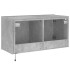 Mueble de TV de pared con luces LED gris hormigón 80x35x41