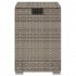 Mesa cubierta para bombona de propano ratán gris 40x40x60
