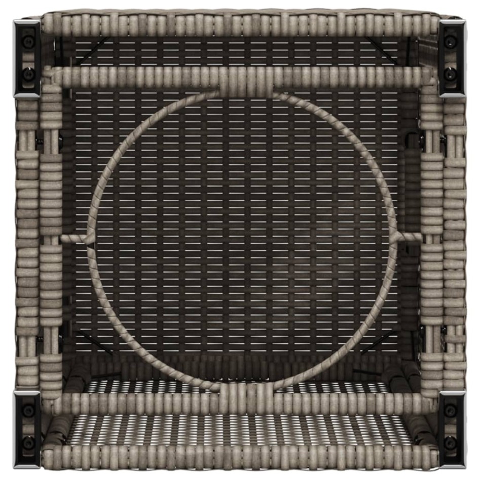 Mesa cubierta para bombona de propano ratán gris 40x40x60