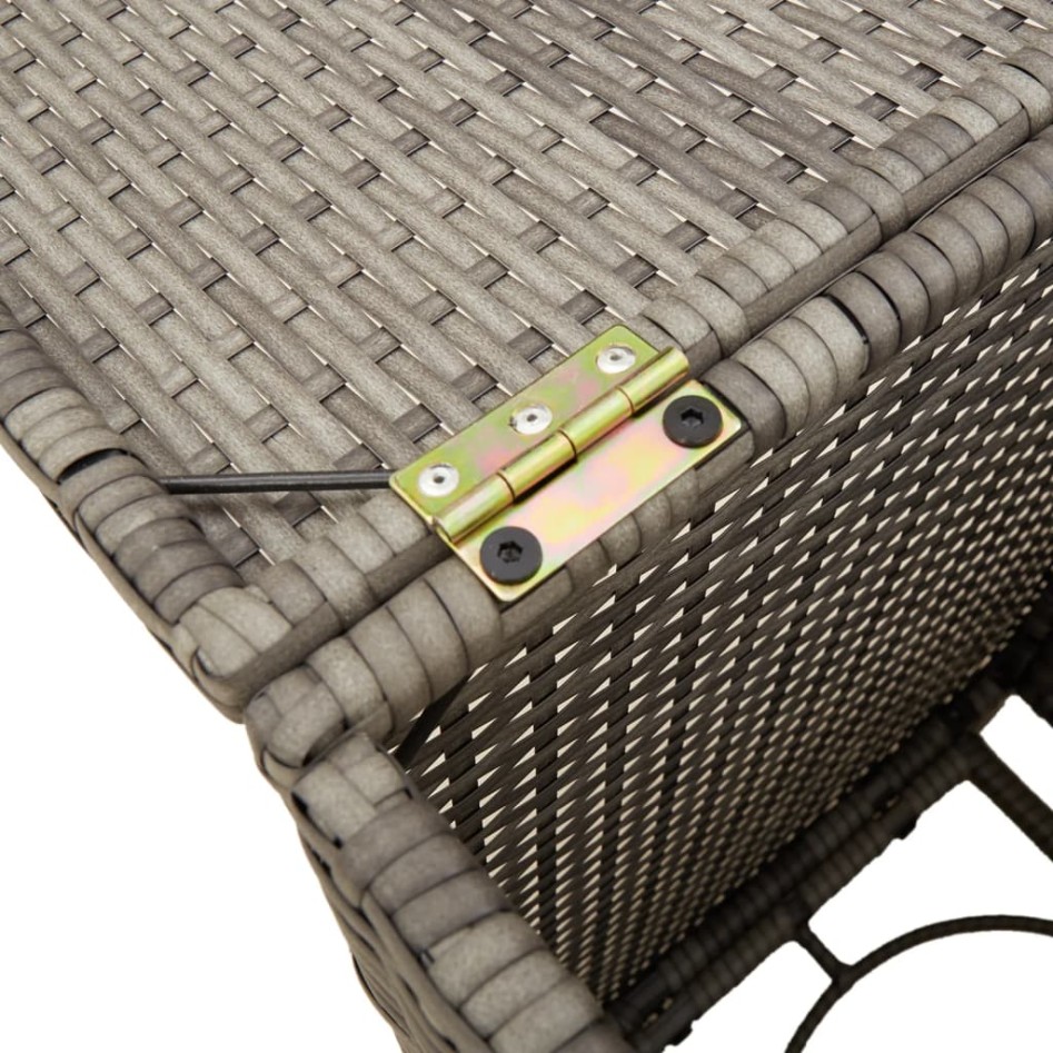 Mesa cubierta para bombona de propano ratán gris 40x40x60