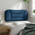 Cabecero de cama acolchado tela azul 90