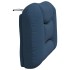 Cabecero de cama acolchado tela azul 90