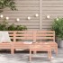 Sofás de jardín sin reposabrazos 2 uds madera maciza