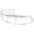 Estructura de cama sin colchón madera maciza marrón 90x190