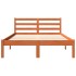 Cama sin colchón madera maciza de pino marrón cera 120x200