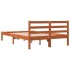 Cama sin colchón madera maciza de pino marrón cera 120x200