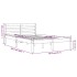 Cama sin colchón madera maciza de pino marrón cera 120x200