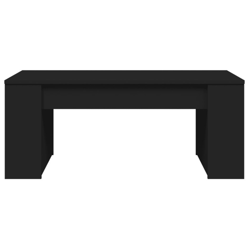 Mesa de centro madera de ingeniería negra 102x55x42