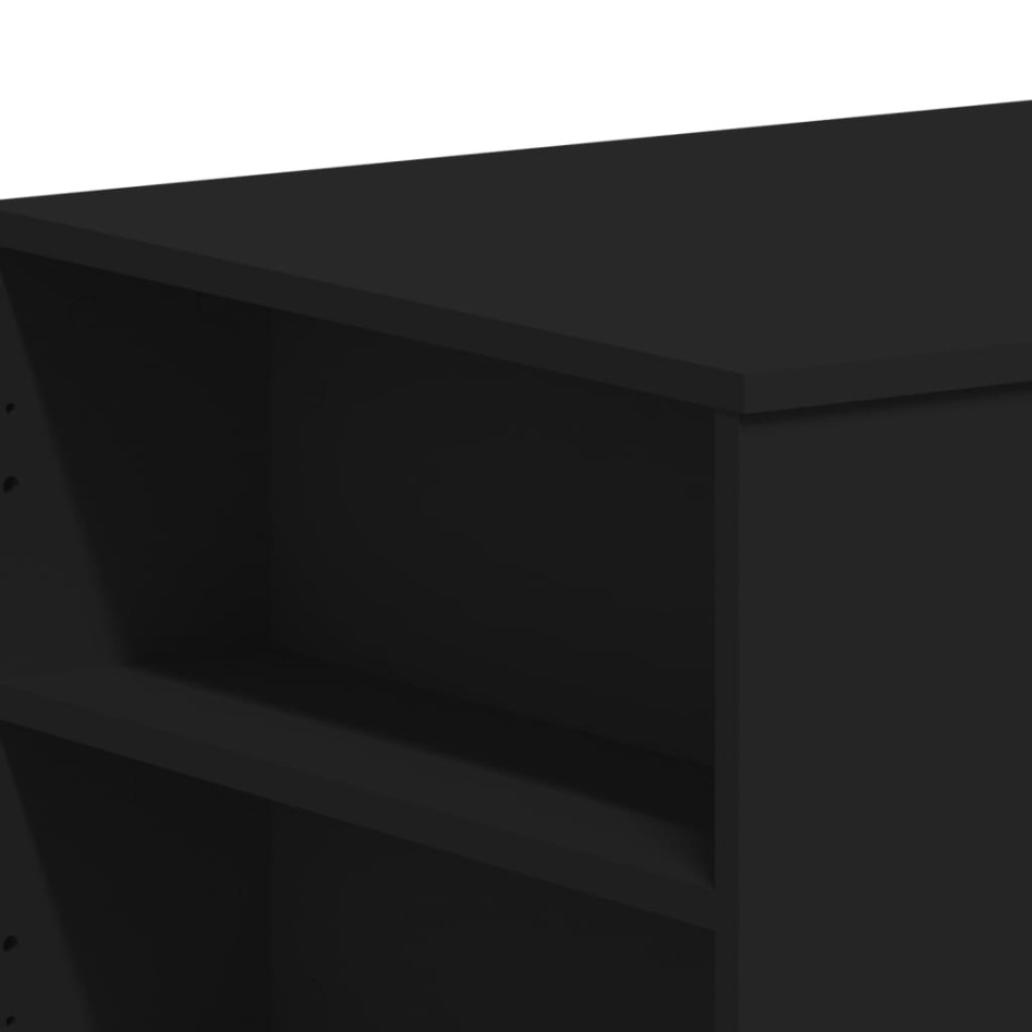 Mesa de centro madera de ingeniería negra 102x55x42