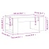 Mesa de centro madera de ingeniería negra 102x55x42