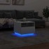 Mesa de centro con luces LED blanco 50x49x40