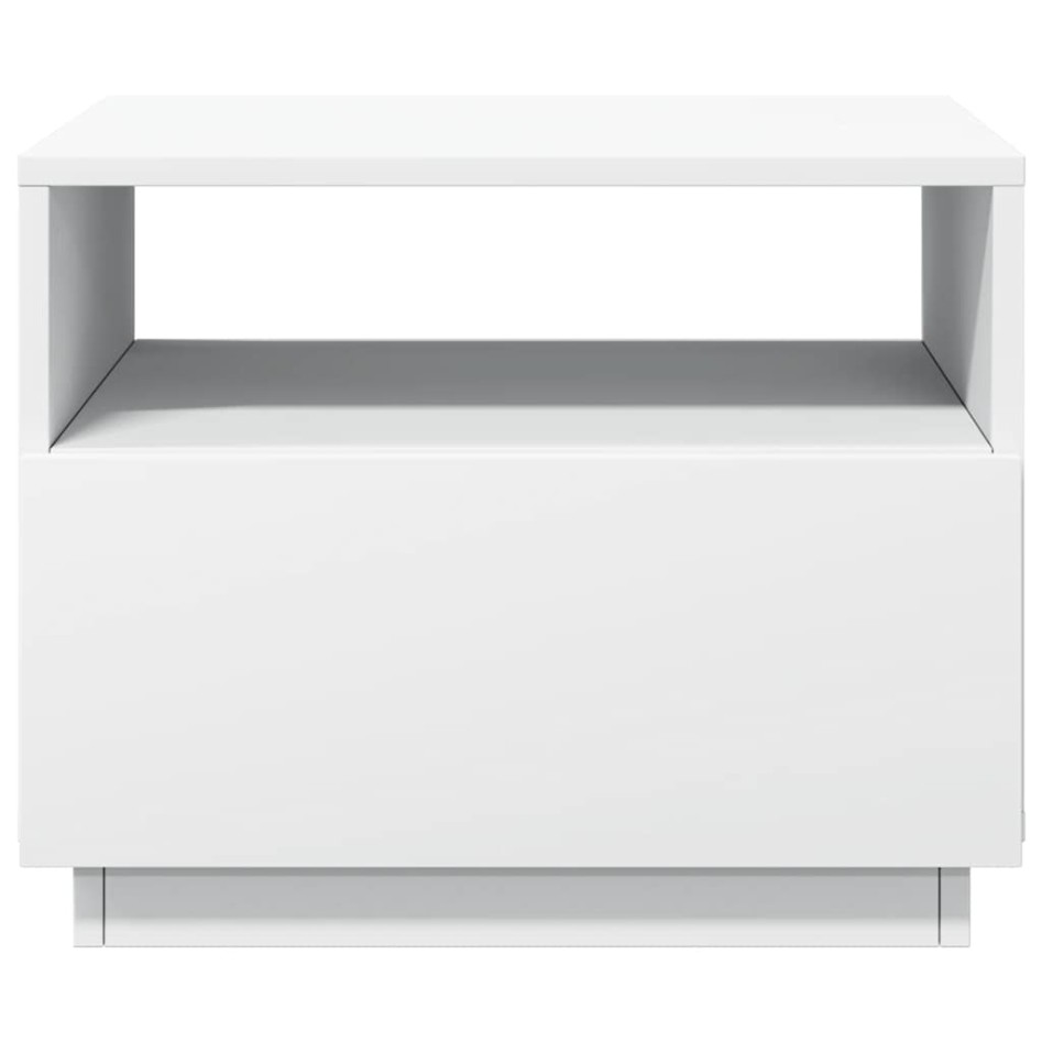 Mesa de centro con luces LED blanco 50x49x40