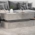 Mesa de centro con luces LED gris hormigón 90x50x40