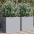 Jardineras 2 unidades acero galvanizado plateado 42x40x39
