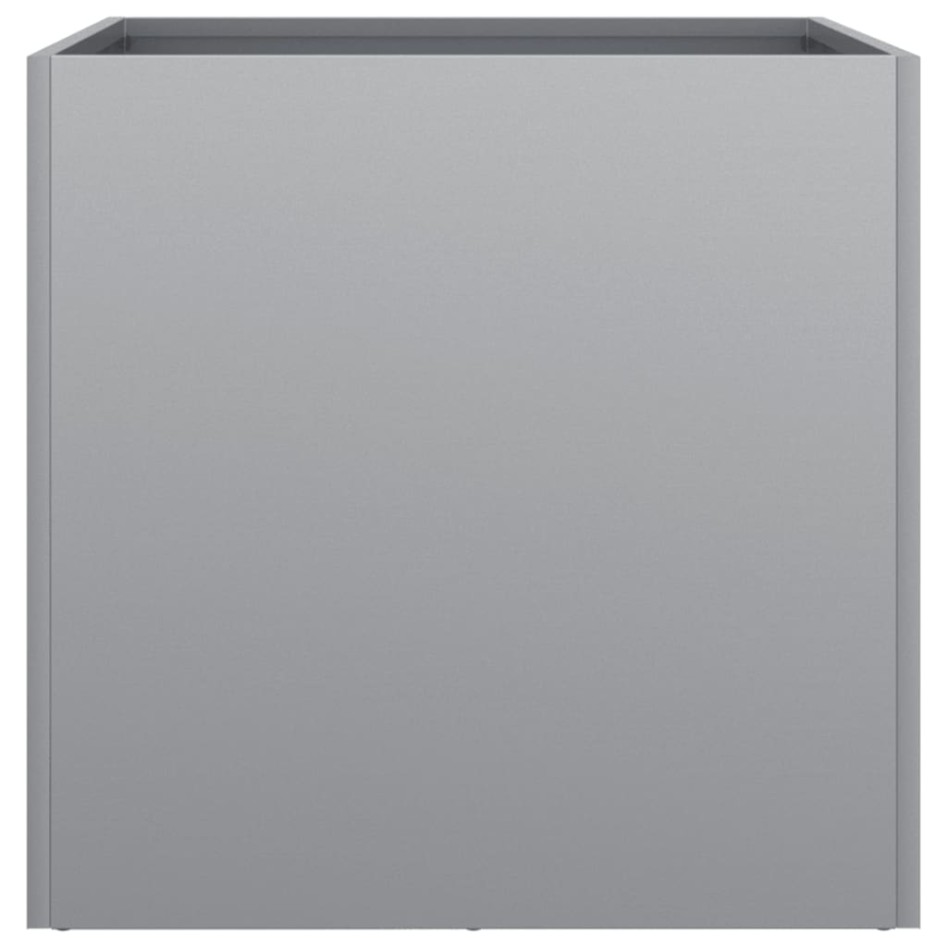 Jardineras 2 unidades acero galvanizado plateado 42x40x39