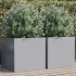 Jardineras 2 unidades acero galvanizado plateado 49x47x46