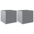 Jardineras 2 unidades acero galvanizado plateado 49x47x46