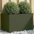 Jardinera acero verde oliva 62x40x39