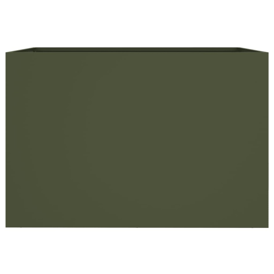 Jardinera acero verde oliva 62x40x39