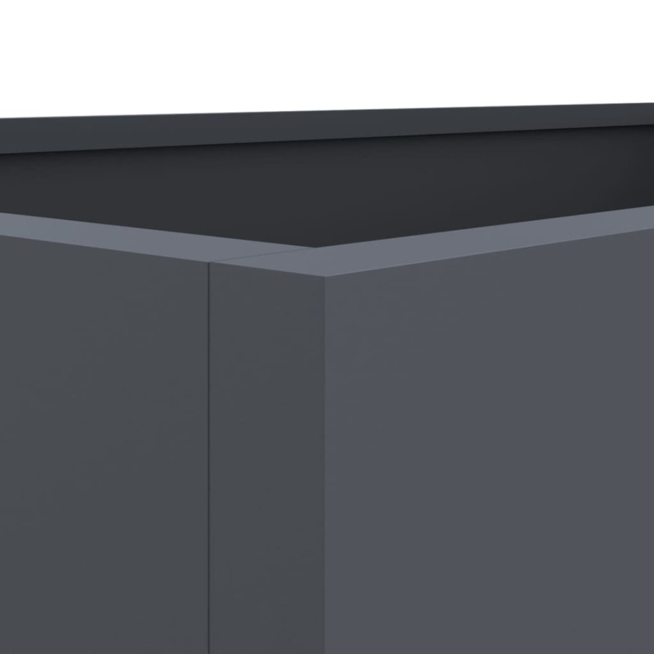 Jardinera acero gris antracita 62x47x46