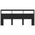 Cabecero de cama con LED negro 220x17x102