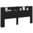 Cabecero de cama con LED negro 200x16,5x103,5