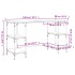 Escritorio metal madera de ingeniería gris Sonoma 140x50x75