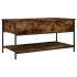 Mesa de centro madera ingeniería metal roble humo 100x50x50