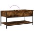 Mesa de centro madera ingeniería metal roble humo 100x50x50
