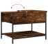 Mesa de centro madera ingeniería metal roble humo 70x50x50