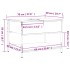 Mesa de centro madera ingeniería metal roble humo 70x50x50