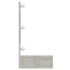 Mueble con espejo y luces LED gris hormigón 90x31,5x62
