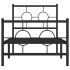 Estructura cama sin colchón con estribo metal negro 80x200