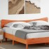 Cabecero de cama madera maciza de pino marrón cera 200