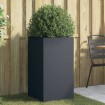 Jardinera acero gris antracita 42x38x75 cm
