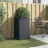 Jardinera acero gris antracita 42x38x75