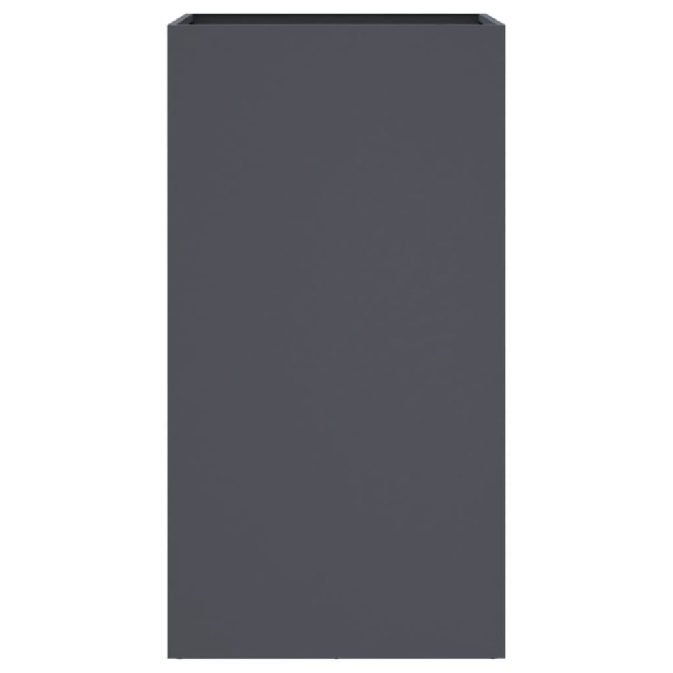 Jardinera acero gris antracita 42x38x75