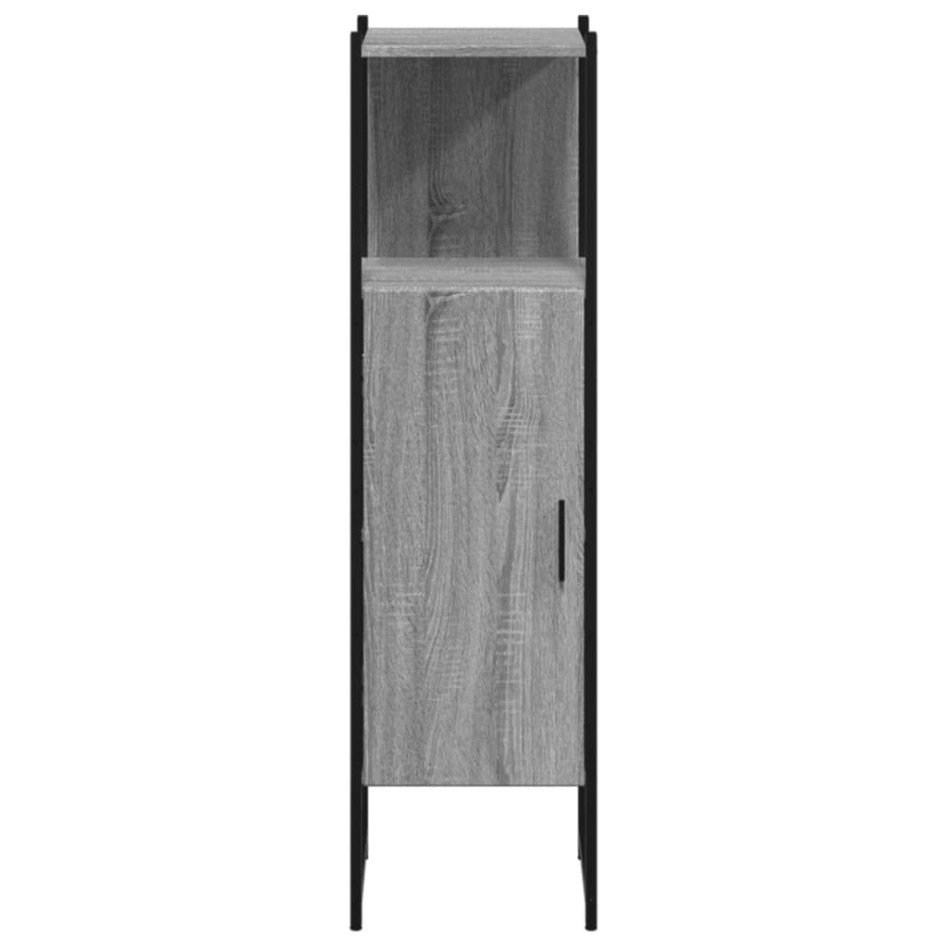 Armario de baño madera de ingeniería gris Sonoma 33x33x120,5
