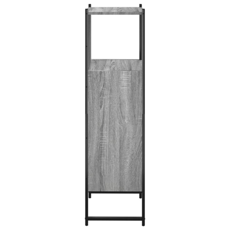 Armario de baño madera de ingeniería gris Sonoma 33x33x120,5