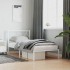 Estructura cama sin colchón con cabecero metal blanco 90x200